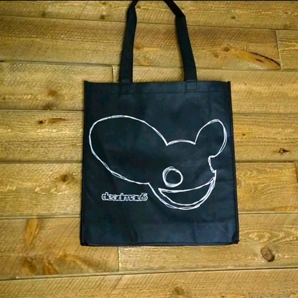 Deadmau5 Eco Bag Black with White Outline